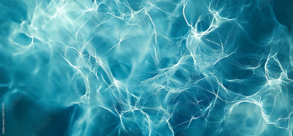 Poster abstract representation of light and texture in a fluid, ethereal background.