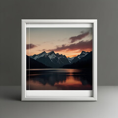 Realistic instagram photo frame on smart