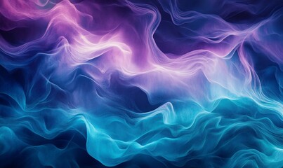 Obraz premium Abstract swirling waves of vibrant colors in a digital art composition.