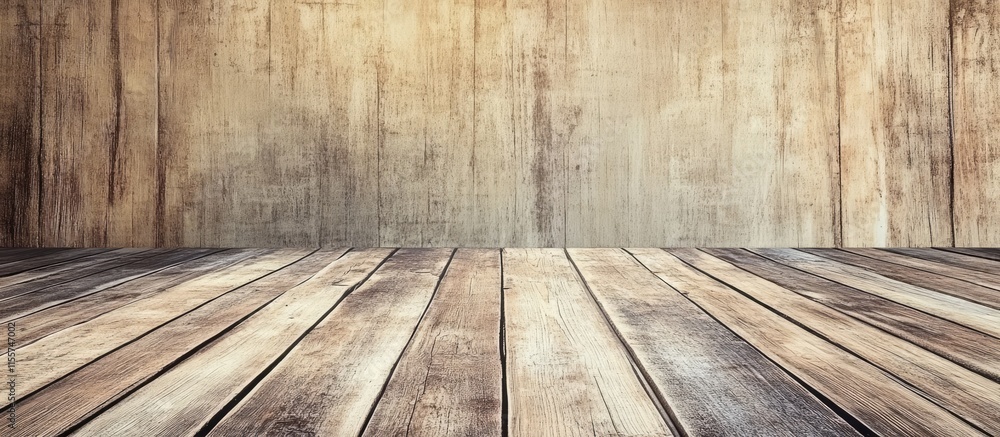 Poster rustic wooden floorboards with a textured abstract background ideal for design projects and creative