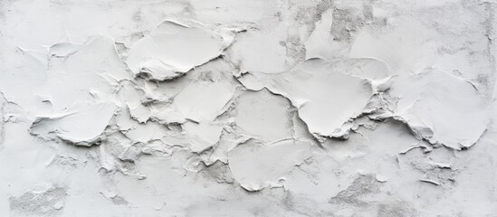 Obraz premium Textured gray concrete wall with layered paint ideal for contemporary design backgrounds and artistic projects