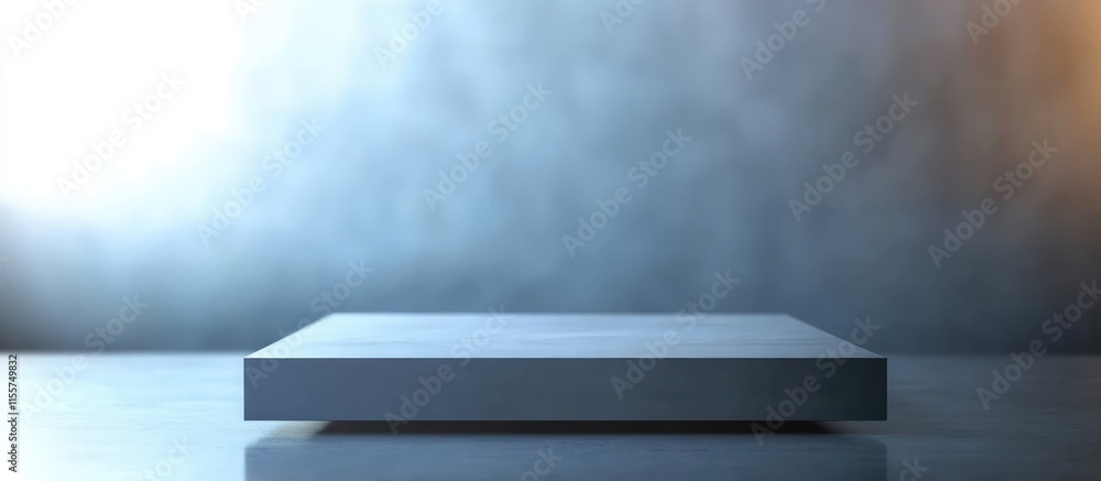 Poster minimalist tabletop with a sleek surface and soft focus background perfect for showcasing products a