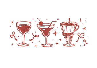 Drinks. Cocktails Beverages. png 