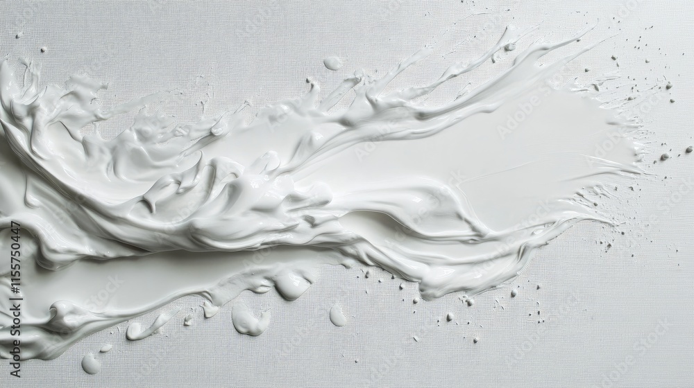Poster texture of white paint smeared on canvas creating an abstract artistic background for creative proje