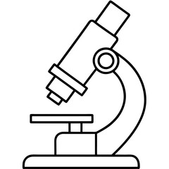 Microscope Outline Art Vector