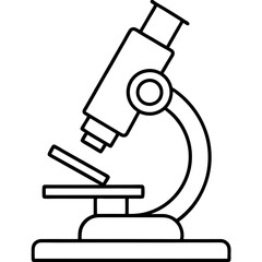 Microscope Outline Art Vector