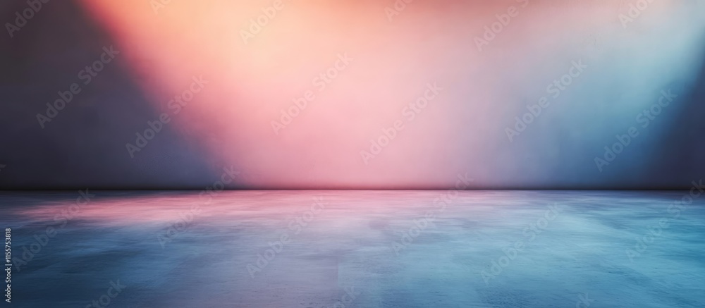 Poster elegant studio space showcasing a soft gray blue and pink gradient ideal for product display and cre