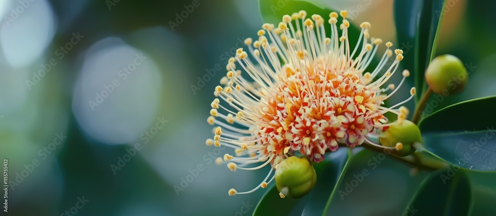 Poster vibrant close-up of a stunning flower showcasing intricate details and soft bokeh background for nat