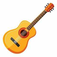 Obraz premium acoustic guitar isolated on white