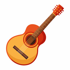 Obraz premium acoustic guitar isolated on white