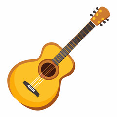 Obraz premium acoustic guitar isolated on white