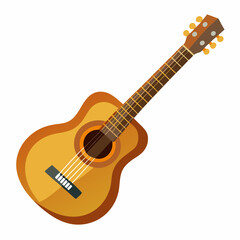 Obraz premium acoustic guitar isolated on white