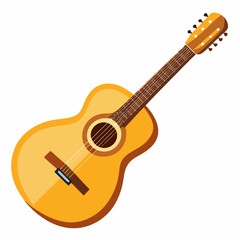 Fototapeta premium acoustic guitar isolated on white