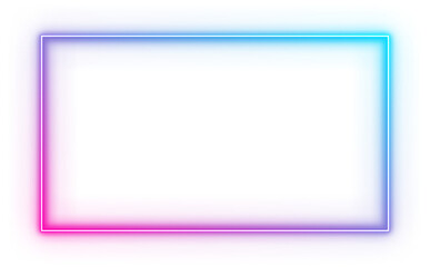 Rectangle neon frame clipart vector illustration Transparent png border © Imran Art
