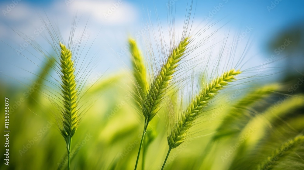 Poster soft light on shallow depth of field open landscape