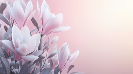 Delicate Magnolia Blossoms: A Pastel Dream
