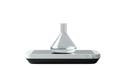 glass flask with liquid