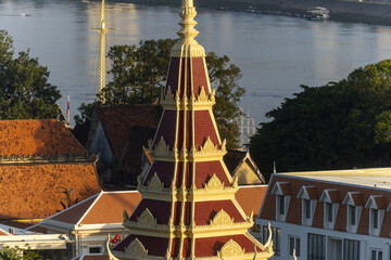 roof of the Supreme Court in Phnom Penh Cambodia