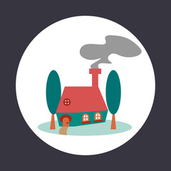 Home Flat Icon. Pixel Perfect. For Mobile and Web.