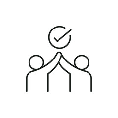 Two people verify, illustration vector