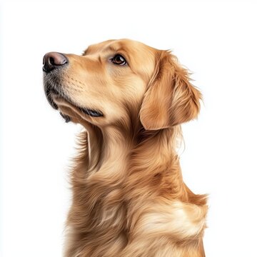 recommend clip art: Golden retriever profile against a white background