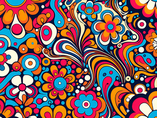 Psychedelic flower background