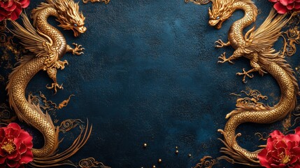 Obraz premium Cultural significance of dragon and phoenix in chinese new year festivities