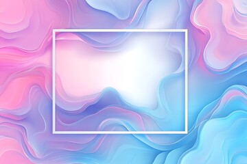 Abstract background with white frame, colorful and iridescent colors, with a white frame. Invitations, greeting cards, and banners, free space for text, high resolution