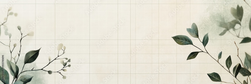 Poster elegant planner layout featuring subtle grid lines and minimalistic design for organized planning an