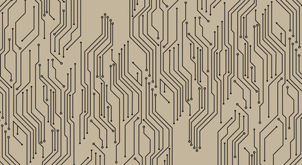 abstract geometric circuit broad technology line and dot connection background vector illustration.