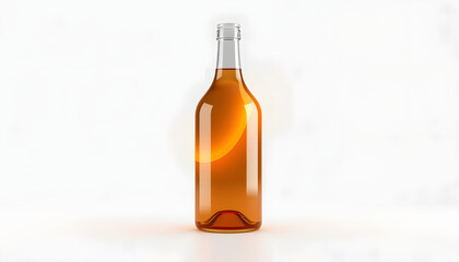 Realistic 3D bottle rendering mockup on white background, enhance. isolated with white shades