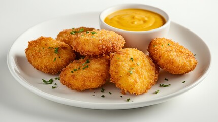 Crispy Chicken Nuggets with Honey Mustard Sauce