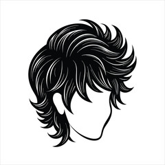 Shaku Hairstyle hair style silhouette.eps