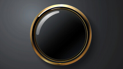 round button with gold 