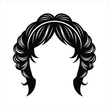 black braided hair style clip art preview