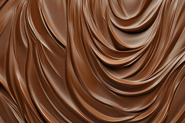 Naklejka premium close up of a brownish color with a lot of texture. The texture is very thick and it looks like it is made of chocolate