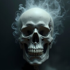 Fototapeta premium Surreal, creepy smoke skull