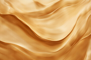 gold fabric with a wave pattern. The fabric is very soft and smooth. It looks like it's made of silk