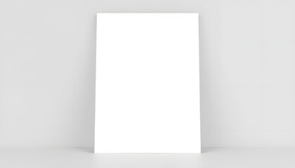 Fototapeta premium Two White Poster Mock up isolated on light gray background.3D rendering, studio lighting. isolated with white shades