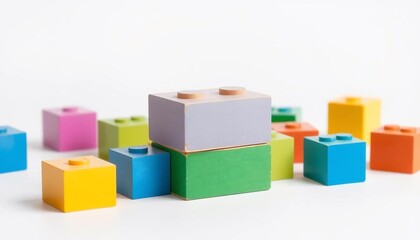 Colorful Wooden Blocks Childrens Toy Building Blocks Early Learning Playtime Fun Stacking Game