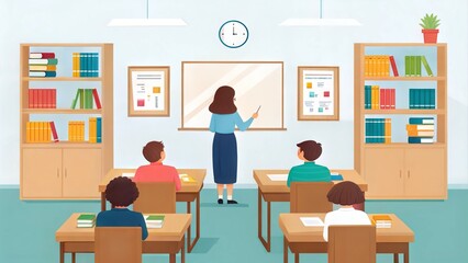 Engaging Classroom Scene with Teacher and Attentive Students
