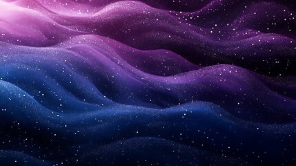 Obraz premium Deep grainy gradient transitioning from navy blue to plum purple with subtle sparkling speckles.