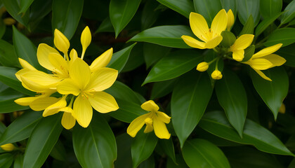 Obraz premium Liriodendron tulipifera - Yellow flowers on a background of green leaves, professional photography. isolated with white shades