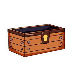 Cute Treasure Box Cartoon Kawaii Sticker. Character Vector Illustration