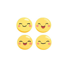 Fototapeta premium set of smiles