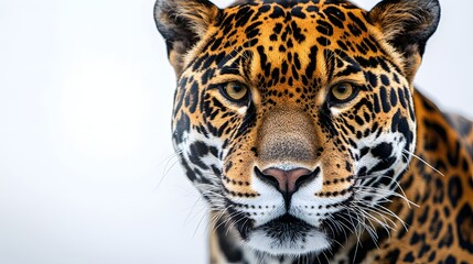Obraz premium Majestic Jaguar Close Up Portrait Showing Intense Gaze