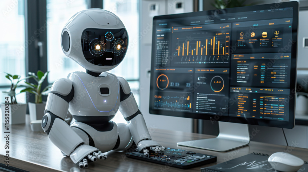 Poster chatbot conversation ai artificial intelligence technology online customer service.digital chatbot, 