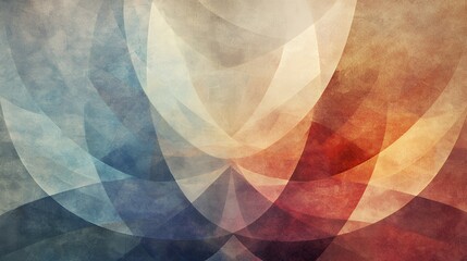 Abstract Warm Hues: Overlapping Translucent Layers