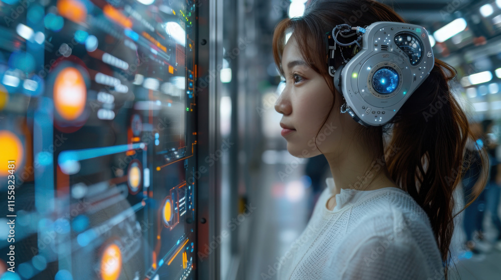 Poster chatbot conversation ai artificial intelligence technology online customer service.digital chatbot, 