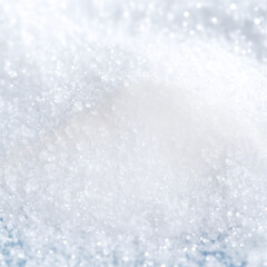 Obraz premium Close-up view of sparkling ice crystals with intricate details and texture. A perfect depiction of winter frost, evoking a sense of cold and purity.